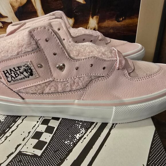 Vans Other - Vans Skate Half Cab Sherpa Leather Pink White VN0A5FCDY3K Men's Size 10 Shoes US
